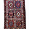 کناره دستباف بختیاری (طرح آتیلا) طرح خشتی - پشم قرمز