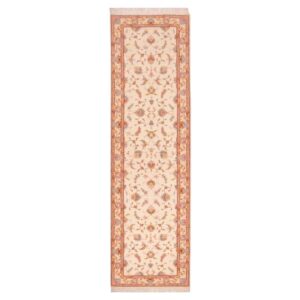 کناره دستباف تبریز (طرح یارا) طرح گل‌دار – ابریشم و پشم کرم