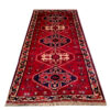 کناره دستباف شیراز (طرح کولی) طرح هندسی - پشم قرمز