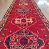 کناره دستباف شیراز (طرح کولی) طرح هندسی - پشم قرمز
