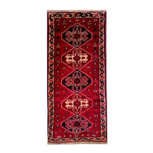 کناره دستباف بختیاری (طرح آرزو) طرح خشتی – پشم مشکی