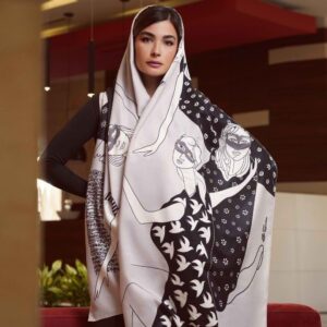 شال طرح‌دار زنانه، هنری و سبک، احرابان