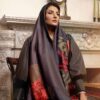 شال ابریشمی چاپی دو رو خوشنویسی هنری ایرانی
