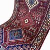 کناره دستباف بختیاری (طرح ارسلان) طرح لوزی هندسی - پشم قرمز