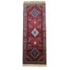 کناره دستباف بختیاری (طرح ارسلان) طرح لوزی هندسی - پشم قرمز
