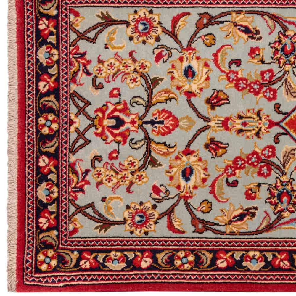 کناره دستباف قم (طرح آسمان) طرح ترنج – پشم کرک قرمز