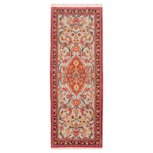 کناره دستباف قم (طرح آسمان) طرح ترنج – پشم کرک قرمز