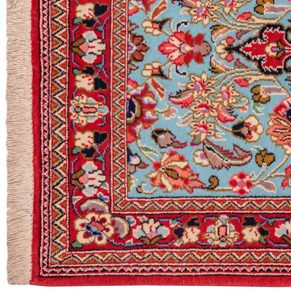کناره دستباف قم (طرح سحر) طرح ترنج – پشم کرک قرمز