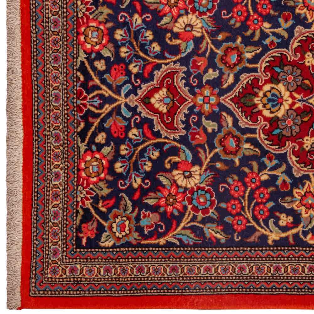 کناره دستباف قم (طرح صحرا) طرح ترنج – پشم کرک قرمز