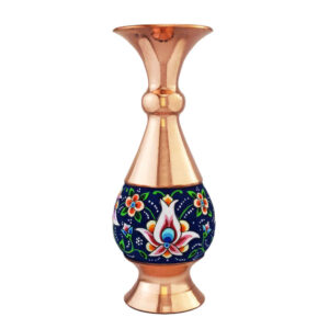 گلدان مسی تزئینی نقاشی شده با دست با میناکاری ثریا