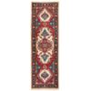 کناره دستباف هریس (طرح آتوسا) طرح ترنج - پشم قرمز