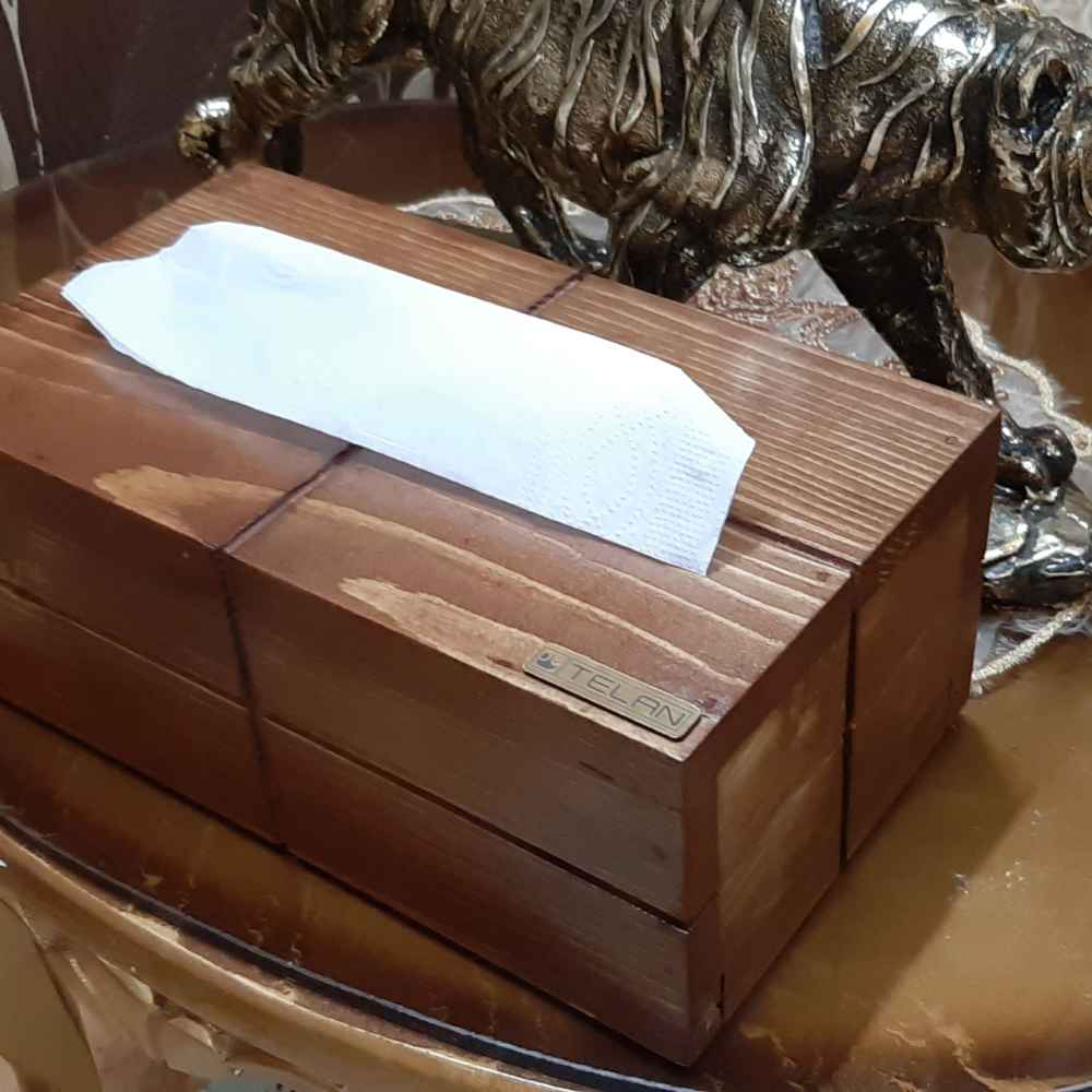 روکش جعبه دستمال کاغذی چوبی روستیک