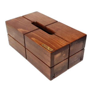 روکش جعبه دستمال کاغذی چوبی روستیک