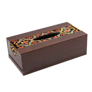 روکش جعبه دستمال کاغذی چوبی روستیک – طرح کاشی