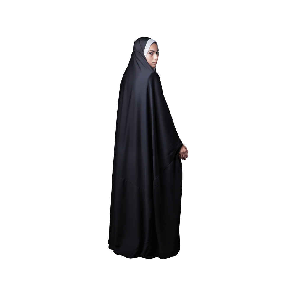چادر مشکی پرمیوم سرتاسری – لباس اسلامی با پوشش کامل (جلوه‌ها)