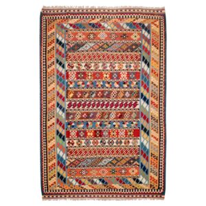 گلیم دستباف پشمی ایرانی طرح سولماز نایین
