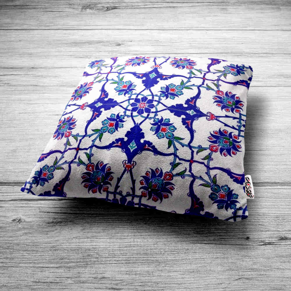 روکش کوسن مخمل ایرانی – طرح هزاردستان (مجموعه ۲ عددی)