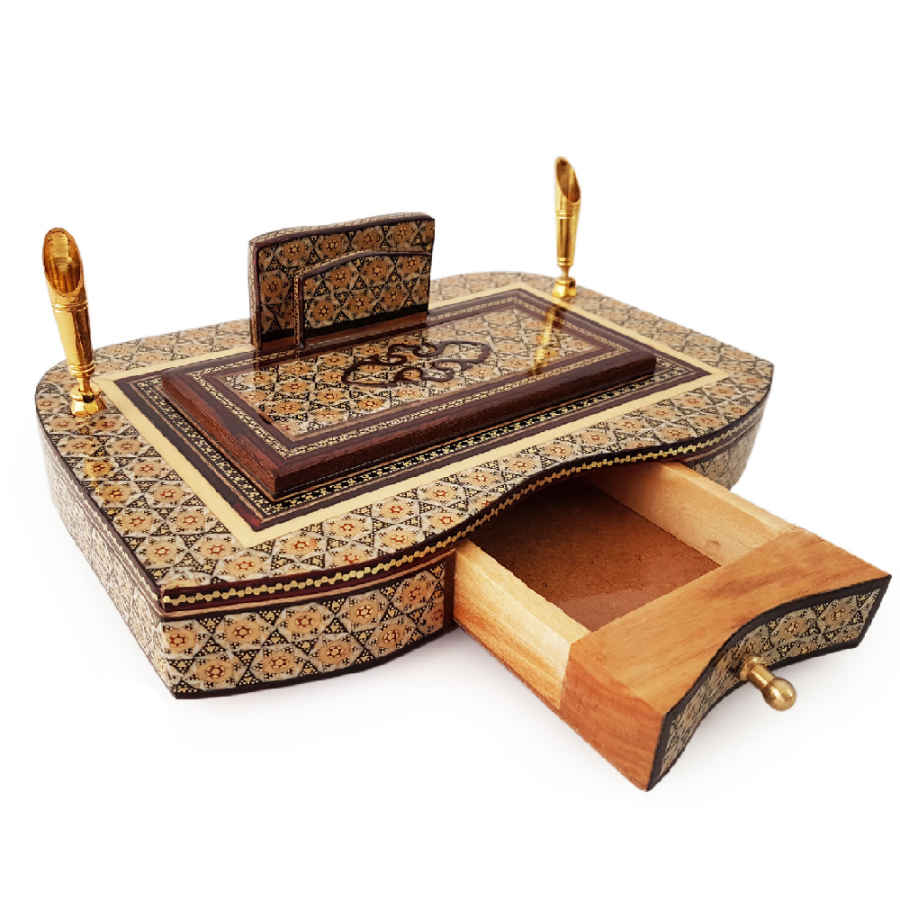 نسخه لوکس – جاقلمی چوبی خاتمکاری ممتاز ایرانی