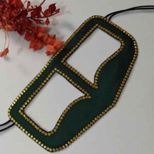 ماسک دست‌ساز بتوله – مدل برقع خلیجی نگین‌دار