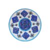 بشقاب مسی تزئینی نقاشی شده با دست با میناکاری ایرانی طرح بهمن