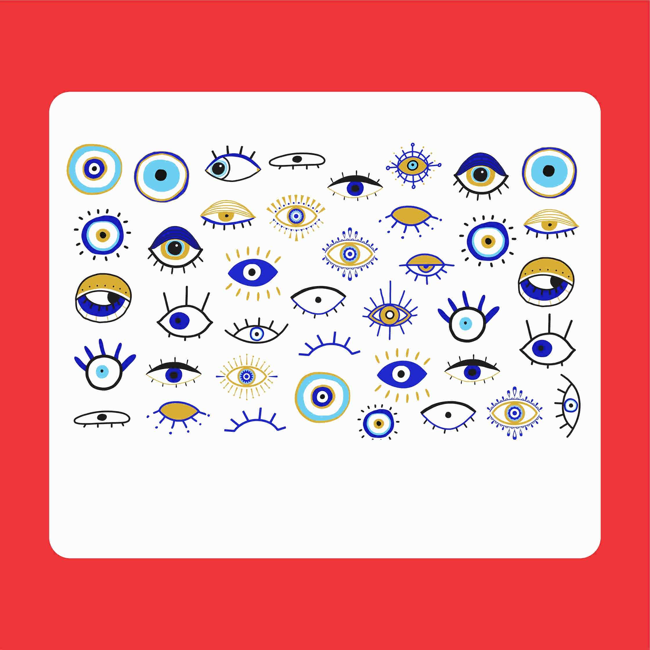 برچسب ناخن چشم زخم – طرح چشم نظر