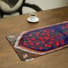 رومیزی مخمل قرمز طرح بهشت