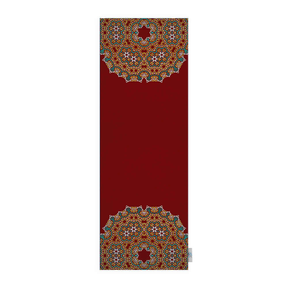 رومیزی مخمل قرمز طرح شمس ۲