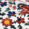رومیزی مخمل سفید طرح پرشین الگانس مدل سانا