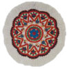 رومیزی گرد گلدوزی شده با دست مدل آلاله