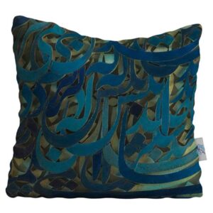 روکش کوسن مخمل ایرانی – طرح سرمه‌ای (مجموعه ۲ عددی)