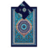 سجاده مخمل طرح اسلیمی آبی سبک