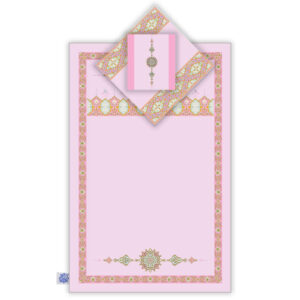 سجاده مخمل طرح سجاده صورتی روشن