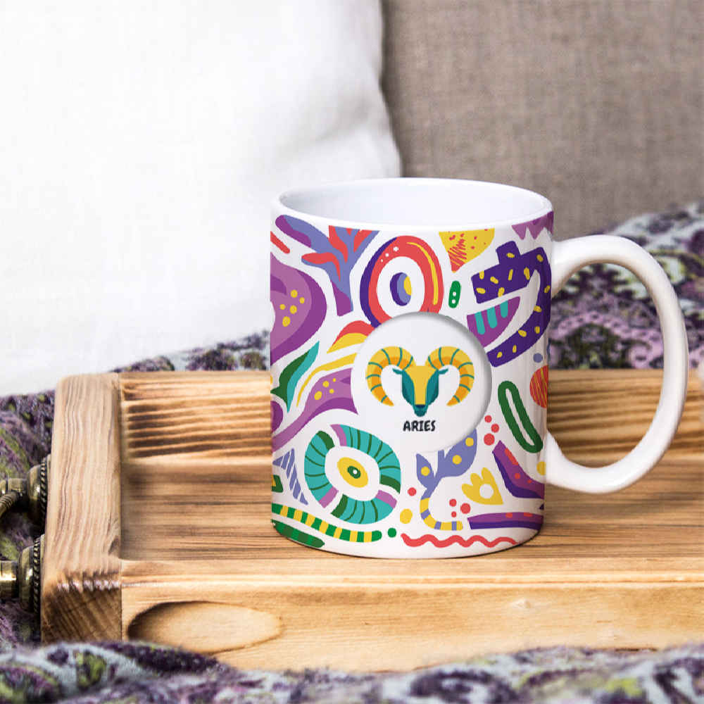 Persian Zodiac Mug – Farvardin Pattern Symbol