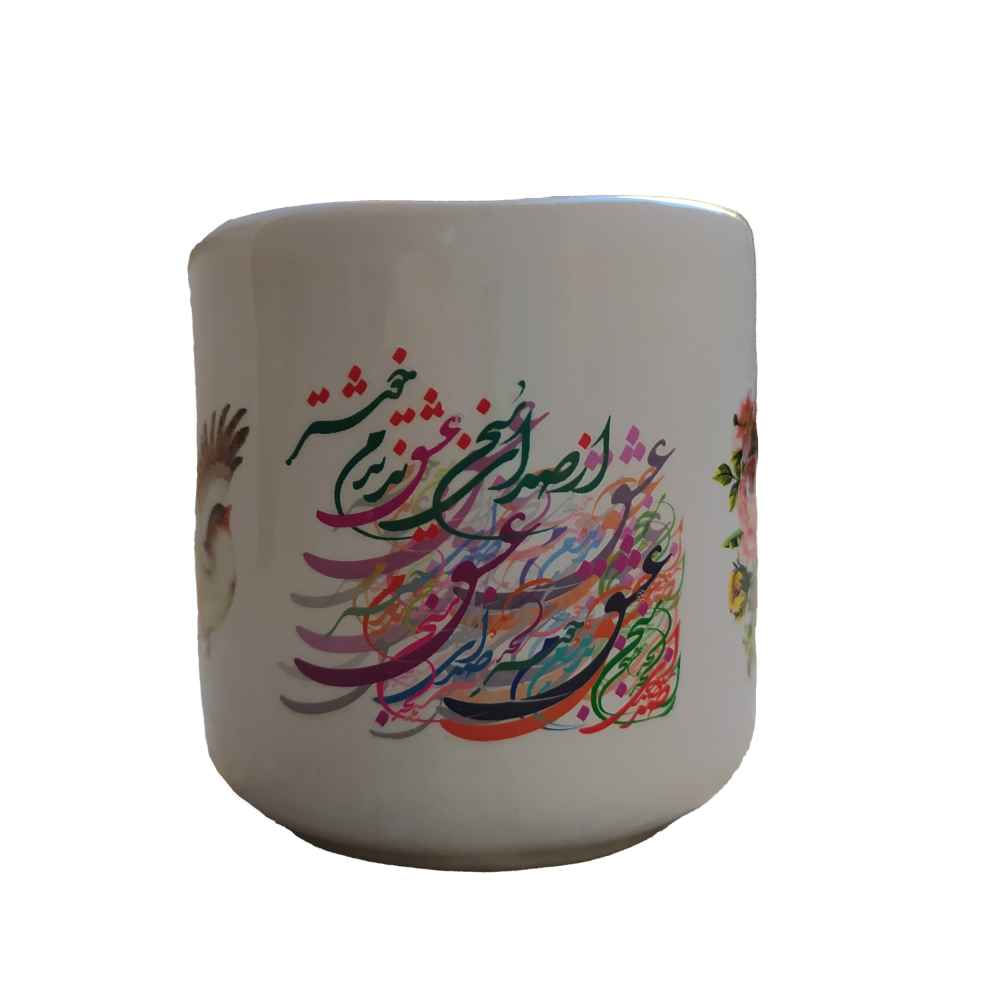 ماگ سرامیکی ایرانی با دسته قلبی شکل
