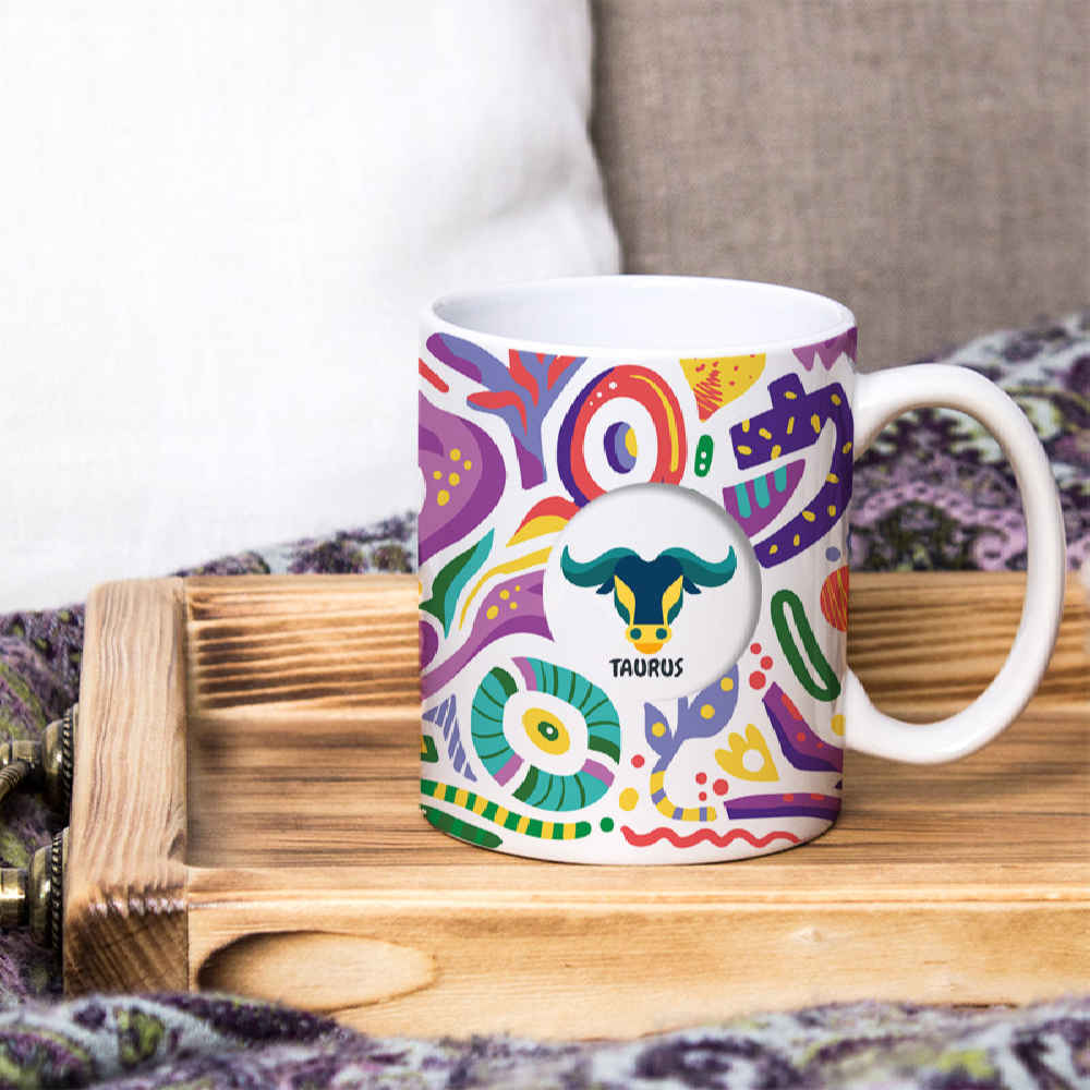 Persian Zodiac Mug – Ordibehesht Pattern Symbol