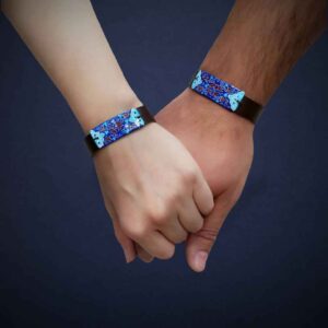 دستبند چرم و مس میناکاری – هنری رایکا