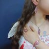 سرویس جواهرات میناکاری ایرانی مدل ترنج