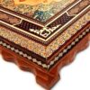 ساعت دیواری چوبی دست ساز ایرانی - هنر خاتم کاری، تذهیب
