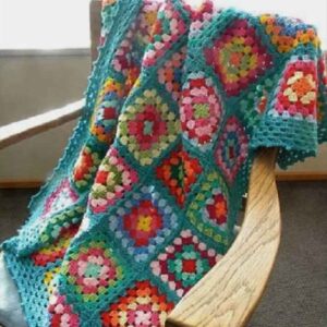 روکش قلاب‌بافی برای مبل و تخت‌خواب‌شو طرح شطرنجی بوهمی کامند