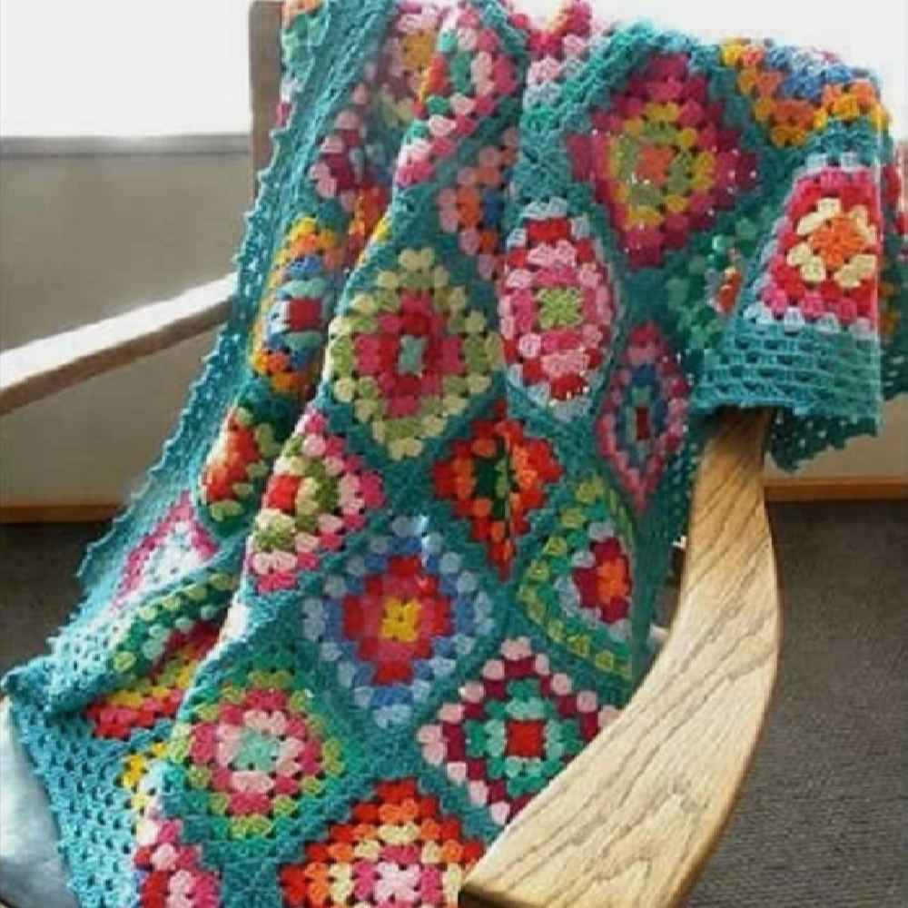 روکش قلاببافی برای مبل و تختخوابشو طرح شطرنجی بوهمی کامند