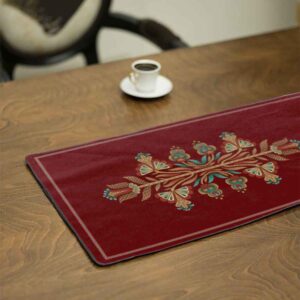 رومیزی مخمل طرح پرشین الگانس مدل سروین