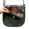 ست کیف رودوشی و شال مدل Crossbody بوهمی با طرح اسلیمی