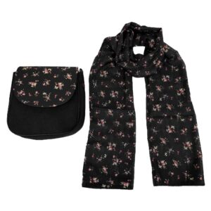 ست کیف رودوشی و شال مدل Crossbody بوهمی با طرح گل رز