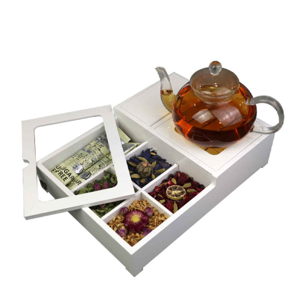 جعبه چای چوبی طرح باران (Baran) با وارمر مدمج