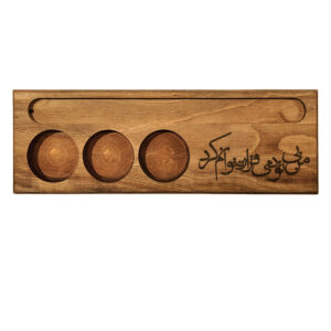 جاشمعی چوبی روستیک طرح مرد ایرانی بی تو