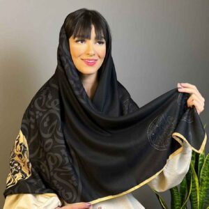 روسری طرح هنری ایرانی زنانه – طرح لوکس و پر جنب و جوش جام