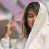 روسری ابریشمی کوتاه زنانه ایرانی - طرح هنری لوکس و پر جنب و جوش آرزو