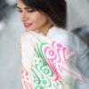 روسری ابریشمی کوتاه زنانه ایرانی - طراحی لوکس و پر جنب و جوش ماه