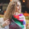 روسری ابریشمی کوتاه زنانه - طراحی هنری لوکس و پر جنب و جوش Solh