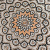 سینی مسی تزئینی حکاکی شده با طرح خورشیدی صنایع دستی ایرانی